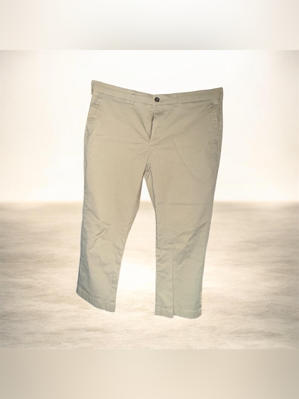 George Men's Khaki Straight-Leg Chinos